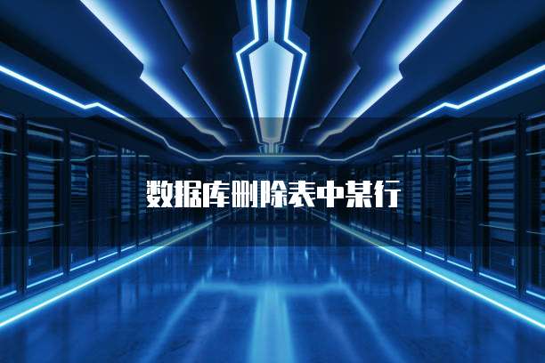 数据库删除表中某行