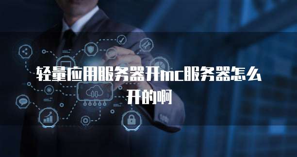 轻量应用服务器开mc服务器怎么开的啊