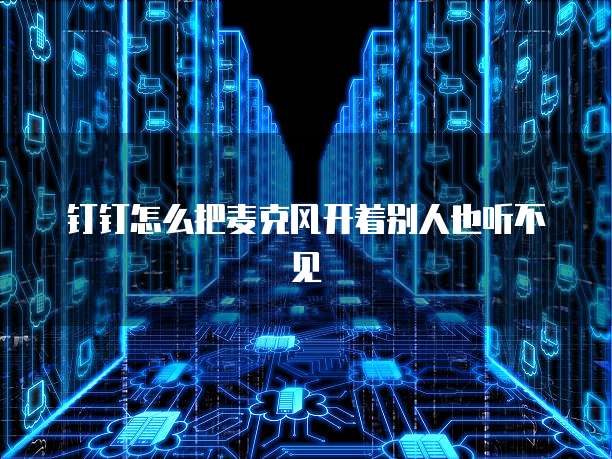 钉钉怎么把麦克风开着别人也听不见