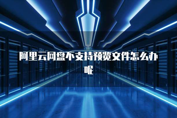 阿里云网盘不支持预览文件怎么办呢