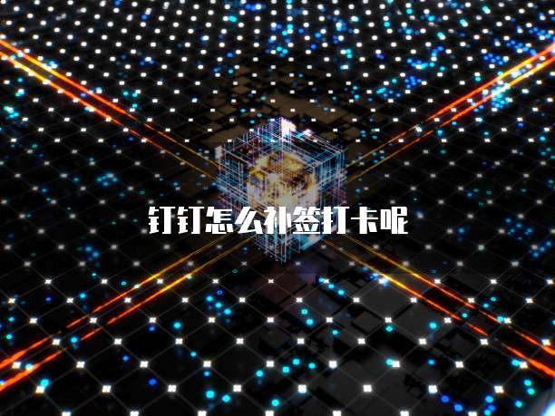 钉钉怎么补签打卡呢