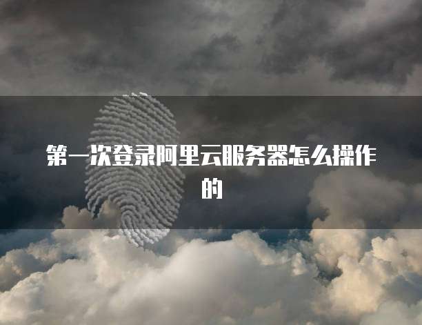 第一次登录阿里云服务器怎么操作的