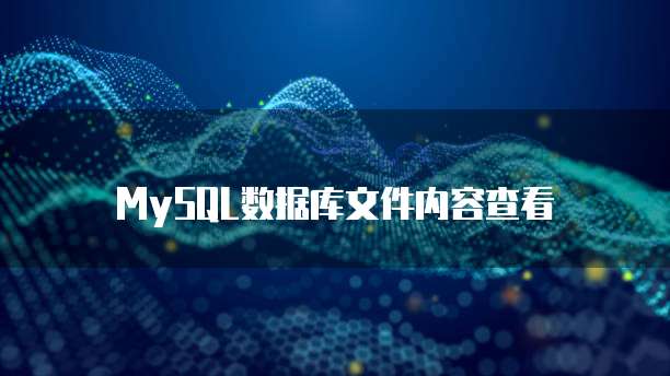 MySQL数据库文件内容查看