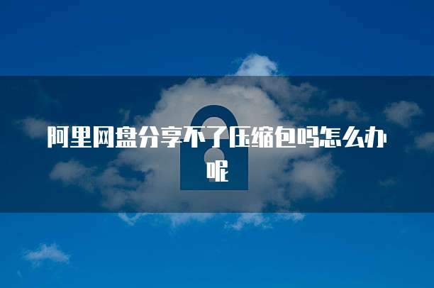 阿里网盘分享不了压缩包吗怎么办呢
