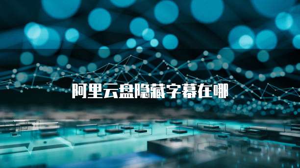 阿里云盘隐藏字幕在哪