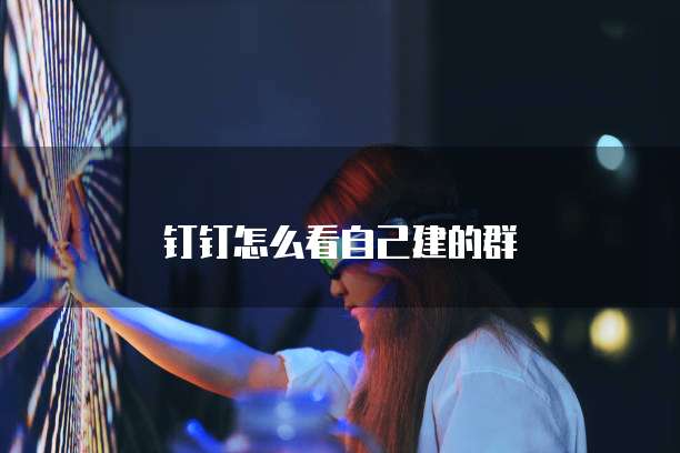 钉钉怎么看自己建的群