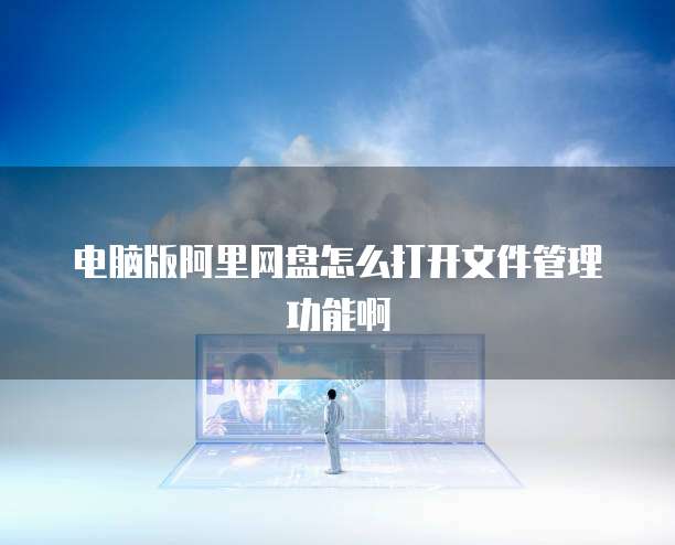 电脑版阿里网盘怎么打开文件管理功能啊
