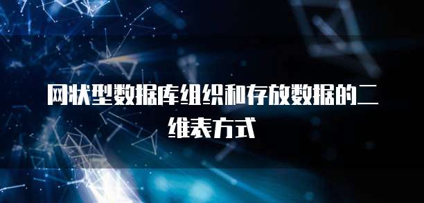 网状型数据库组织和存放数据的二维表方式