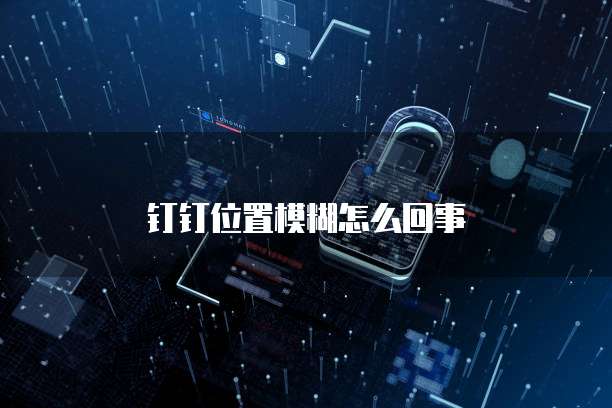 钉钉位置模糊怎么回事