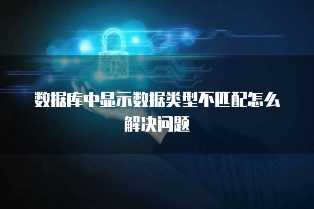 数据库中显示数据类型不匹配怎么解决问题