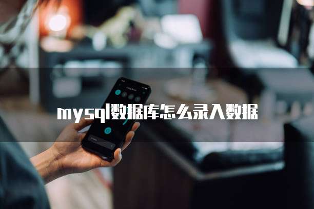 mysql数据库怎么录入数据