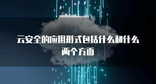 云安全的应用形式包括什么和什么两个方面