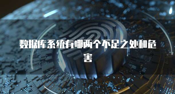 数据库系统有哪两个不足之处和危害