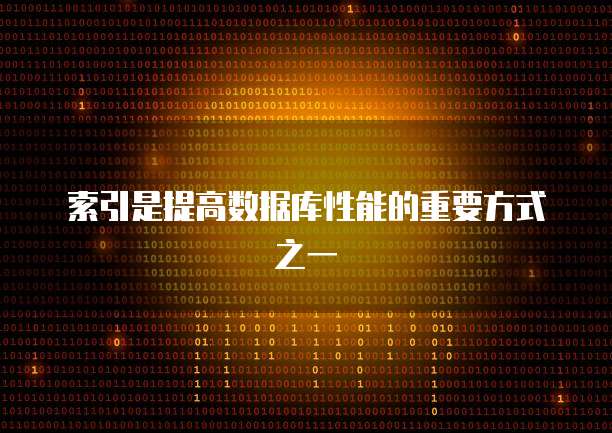 索引是提高数据库性能的重要方式之一