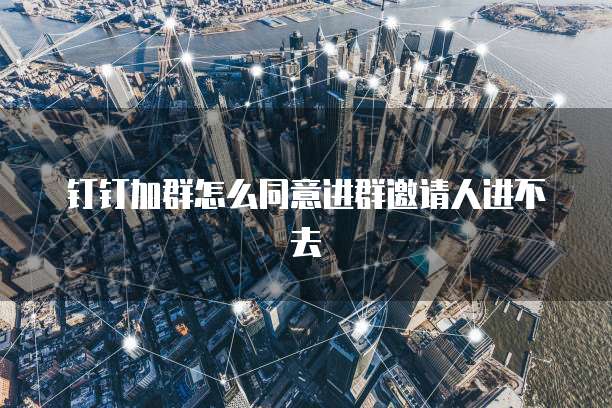 钉钉加群怎么同意进群邀请人进不去