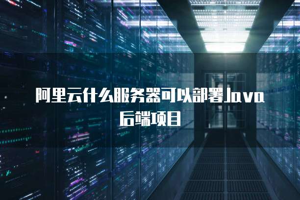 阿里云什么服务器可以部署Java后端项目