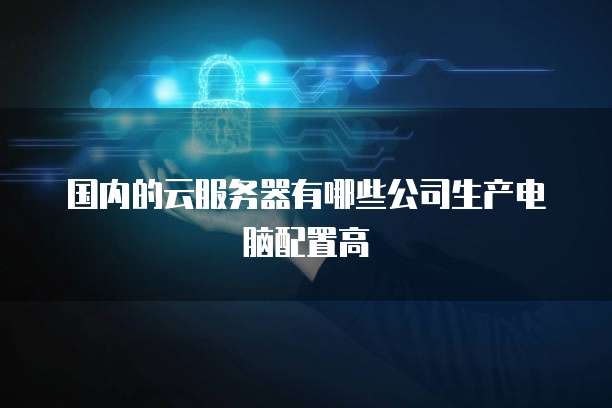 国内的云服务器有哪些公司生产电脑配置高