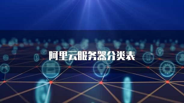 阿里云服务器分类表