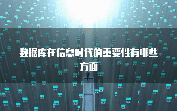 数据库在信息时代的重要性有哪些方面
