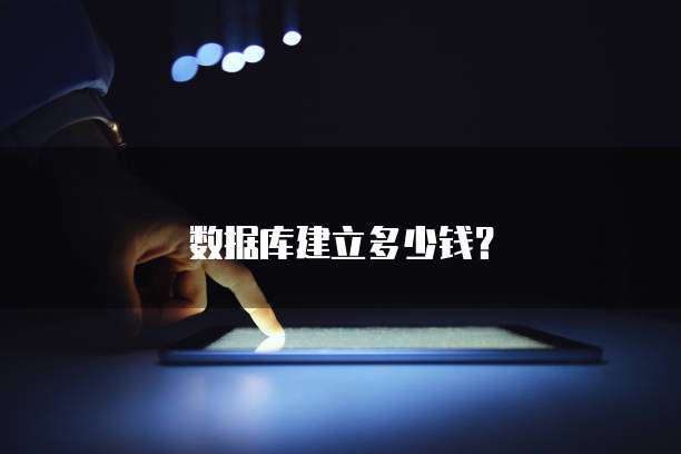 数据库建立多少钱？