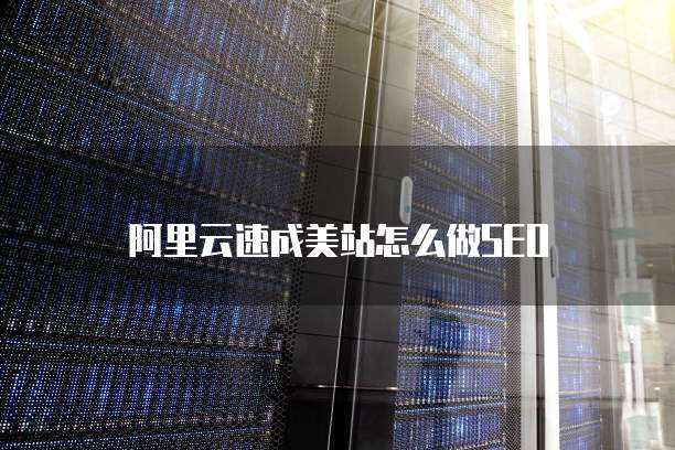 阿里云速成美站怎么做SEO