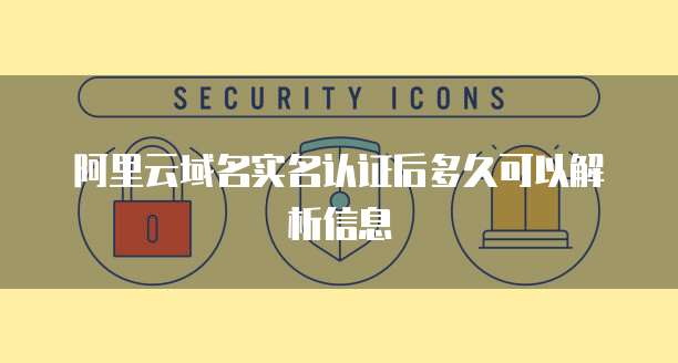 阿里云域名实名认证后多久可以解析信息