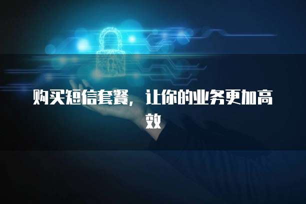 购买短信套餐，让你的业务更加高效