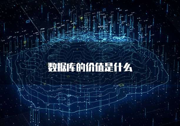 数据库的价值是什么