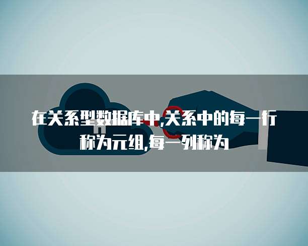 在关系型数据库中,关系中的每一行称为元组,每一列称为