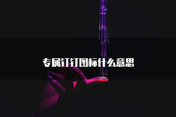 专属钉钉图标什么意思