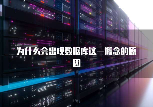 为什么会出现数据库这一概念的原因