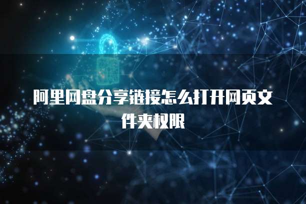 阿里网盘分享链接怎么打开网页文件夹权限