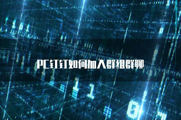 PC钉钉如何加入群组群聊