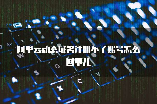 阿里云动态域名注册不了账号怎么回事儿