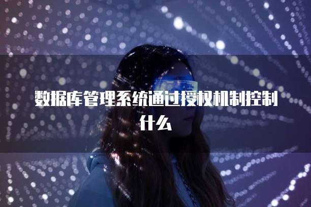 数据库管理系统通过授权机制控制什么