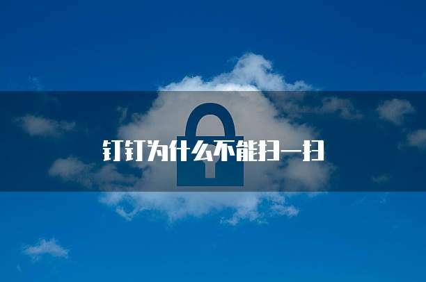 钉钉为什么不能扫一扫