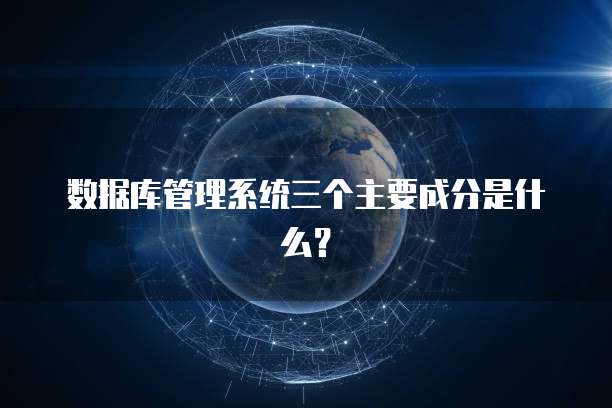 数据库管理系统三个主要成分是什么？
