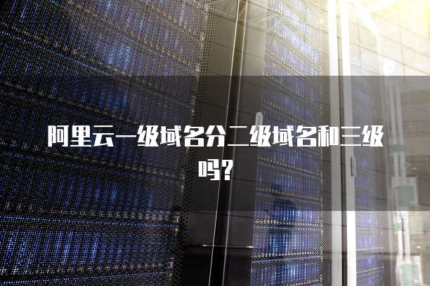 阿里云一级域名分二级域名和三级吗？