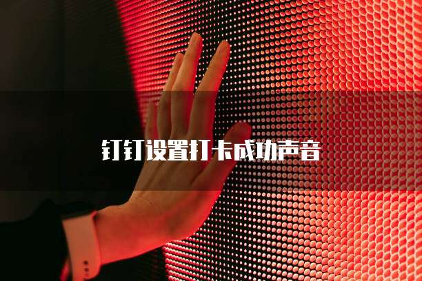 钉钉设置打卡成功声音