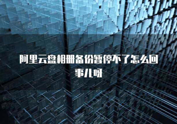 阿里云盘相册备份暂停不了怎么回事儿呀