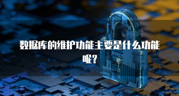 数据库的维护功能主要是什么功能呢？