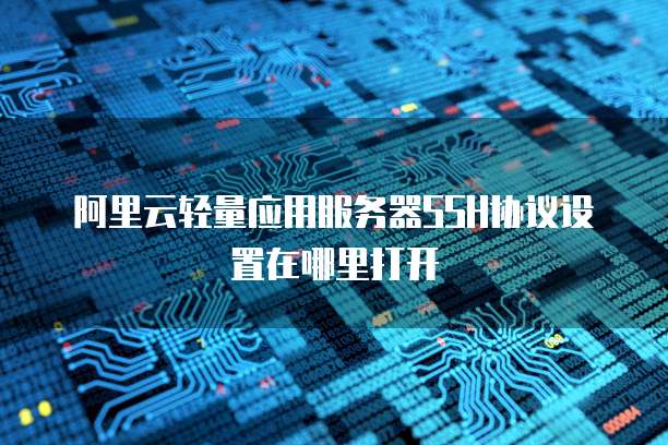 阿里云轻量应用服务器SSH协议设置在哪里打开