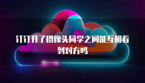 钉钉开了摄像头同学之间能互相看到对方吗
