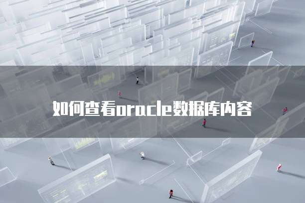 如何查看oracle数据库内容