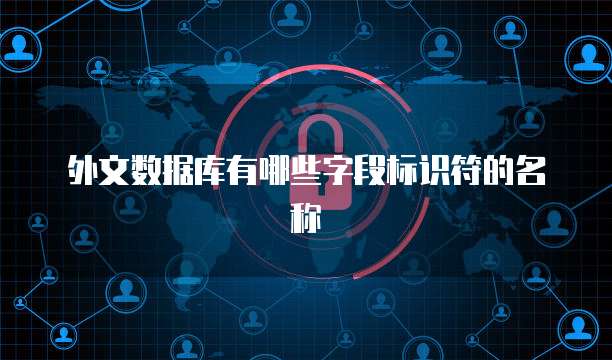外文数据库有哪些字段标识符的名称
