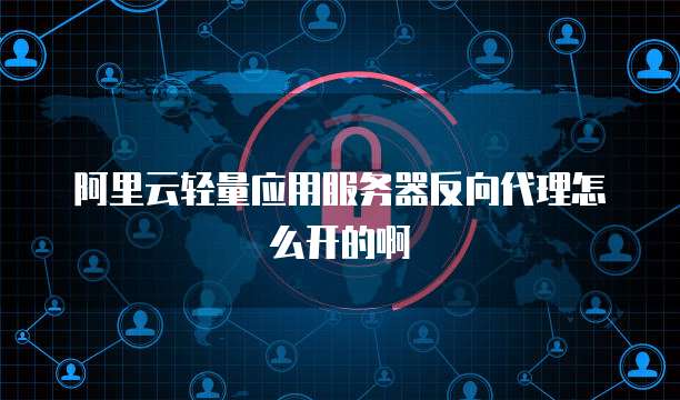 阿里云轻量应用服务器反向代理怎么开的啊