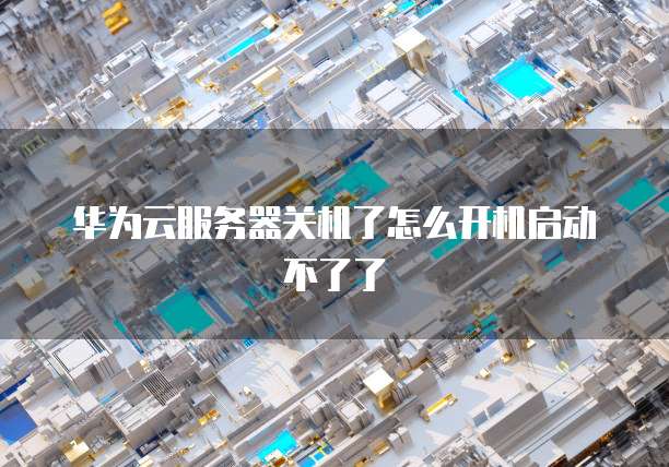 华为云服务器关机了怎么开机启动不了了