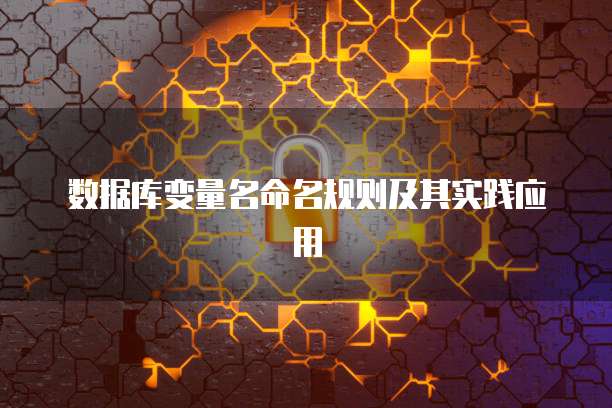 数据库变量名命名规则及其实践应用