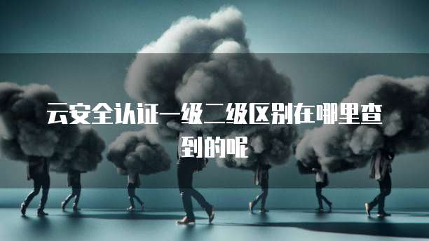 云安全认证一级二级区别在哪里查到的呢