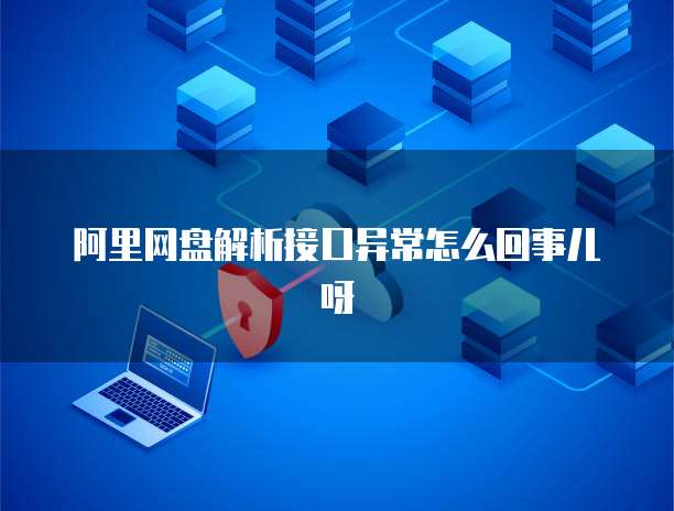 阿里网盘解析接口异常怎么回事儿呀